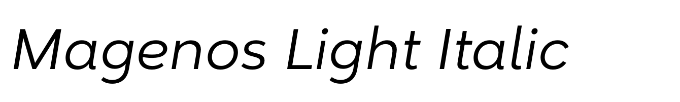 Magenos Light Italic